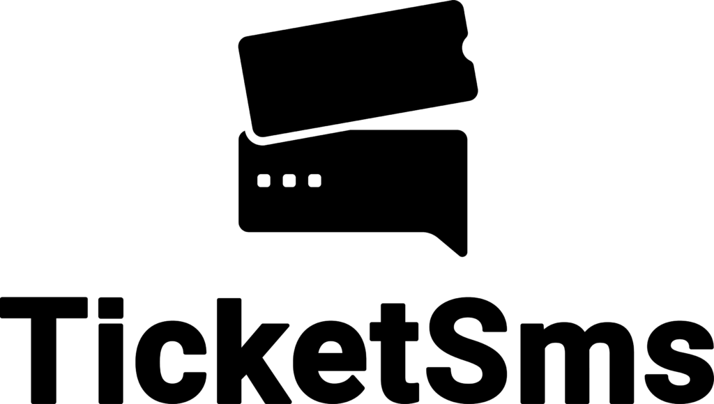 TicketSms logo verticale nero